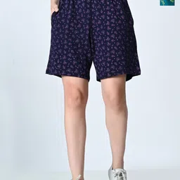BAESD Women Printed High-Rise Shorts-image-98