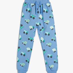Koton Boys Conversational Printed Cotton Joggers-image-38