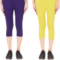 100LUCK Girls Solid Mid-Rise Capris-22