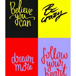 Inephos Yellow and Red Printed Paper Creative Artwork Wall Poster-25