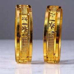CARAPACE Set Of 2 Gold-Plated Brass Bangles-image-47