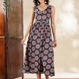 Anouk Print Fit & Flare Maxi Dress-picture-3