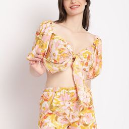 EROTISSCH Floral Printed Top With Short-image-105