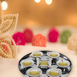Metalsmith Textured Diya Pooja Essentials-image-99