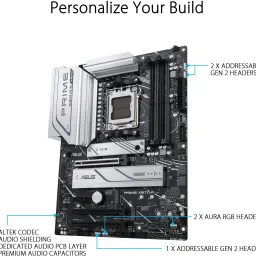 ASUS PRIME X670-P CSM AM5Socket ATX AMD X670 Chipset DDR5 Motherboard for Desktop image 4