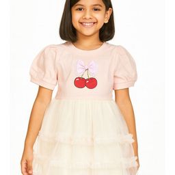 POP STREET KIDS Girls Printed Puff Sleeve Fit and Flare Dress-image-23