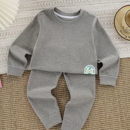 Little Surprise Box LLP Kids Striped  Round Neck Upper & Lower Body Thermal Set-image-50