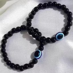 Divine souvenirs Set Of 2 Unisex Artificial Beaded Elasticated Bracelets-50