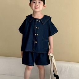 LULU & SKY Boys Pure Cotton Shirt With Shorts-image-52