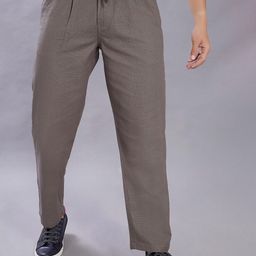 THE BEETEL HOUSE Men Relaxed Loose Fit Easy Wash Trousers-picture-25