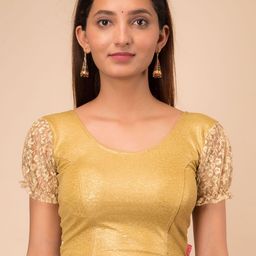 Bindigasm's Advi Floral Embroidered Stretchable Saree Blouse-image-71