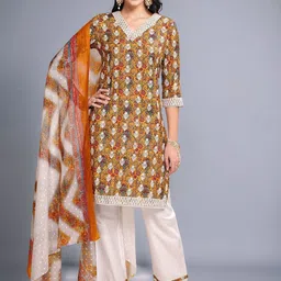 Anouk Women Ethnic Motifs Embroidered Kurta with Palazzo & Dupatta-48