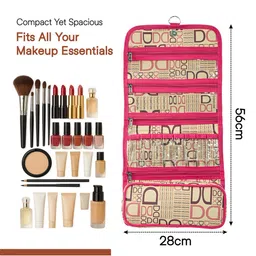 Kuber Industries Printed Hanging Makeup Pouch With Snap Button Closure image 2