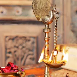 Indianshelf Textured Diwali Peacock Diya-image-25