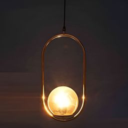 GAUVIK Gold-Toned Glass Ceiling Lamp-33