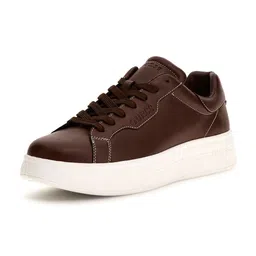 GUESS Men Round Toe Lace-Ups Leather Sneakers-image-56
