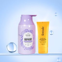 FoxTale Set Of 2 Exfoliate Body Wash - 250 ml With Glow Sunscreen - 50 ml-36