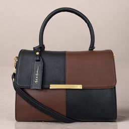 Mast & Harbour PU Structured Sling Bag with Quilted-image-40