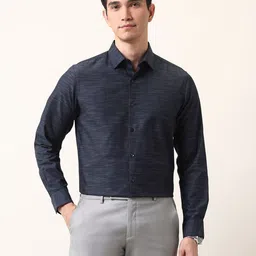 Arrow Ceremonial Pinstripes Spread Collar Formal Shirt-image-44