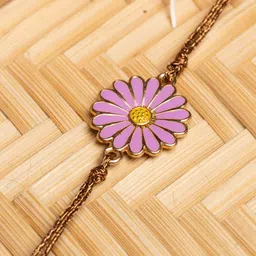 Look and Adorn Unisex Purple Thread Rakhi-picture-47