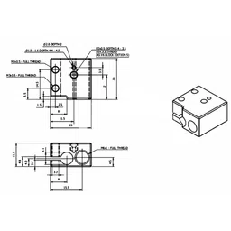 Volcano hot end Heater Block/Heating Block for 3D Printer image 3