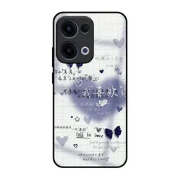 QRIOH Heartfelt Harmony Printed Oppo Reno13 5G Glass Back Case Mobile Accessories-image-98
