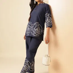 Vbuyz Printed Pure Cotton Tunic With Trouser Co-Ords-picture-37