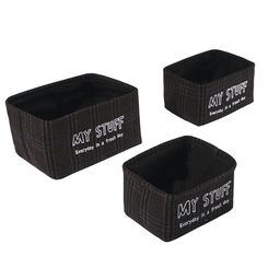 Kuber Industries Black & White 3 Pieces Printed Cosmeti Skincare Dressing Table Organizer-51