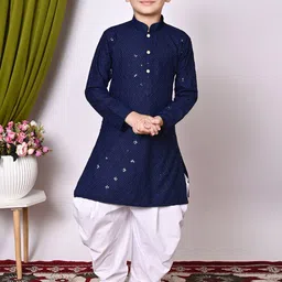 BAESD Boys Embroidered Regular Sequinned Kurta with Patiala-58