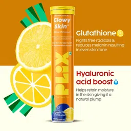 PLIX THE PLANT FIX Set of 4 Glowy Skin Glutathione Skin Tablets - 15 Tablets Each - Lemon image 5
