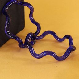 NMII Set of 2 Zig Zag Crystal Glass Bangles image 5