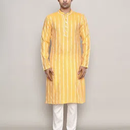 Arihant Rai Sinha Men Striped Woven Design Straight Kurta-picture-27