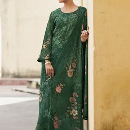 Stylee LIFESTYLE Embroidered Organza Unstitched Dress Material-image-24