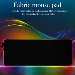 SYGA Small Black RGB Gaming Desk Pad – Non-Slip Rubber Base. Mousepad-picture-20