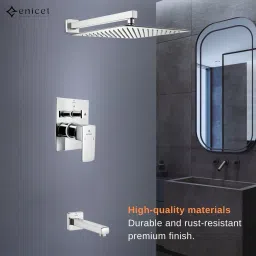 ENICET N53 Brass Build High Flow Single Lever Diverter with Exposed Parts Kit & Body | Concealed Body High Flow Diverter With Exposed Part Kit NA image 5