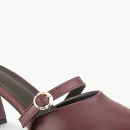 ALL TABS OPEN Women Block Mules with Buckles image 4