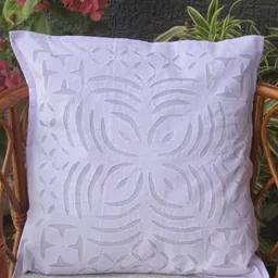 Weaves of Tradition Lavender Ethnic Motifs Square Cotton Cushion Cover-picture-39
