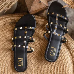 CAI Women Open Toe Flats-image-49