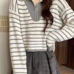 StyleCast Women Striped Woollen Cardigan-image-50