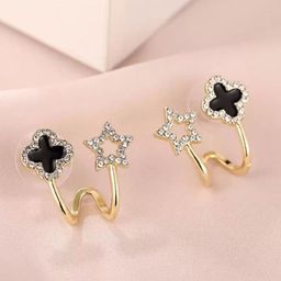 Zoey Cubic Zirconia Studded Contemporary Studs-image-4
