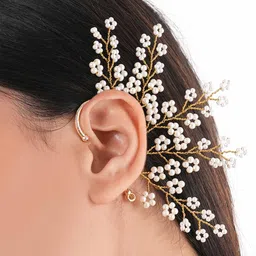 D'oro Contemporary Ear Cuff Earrings-16