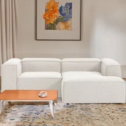 nestroots ElegantEdge White 2 Seater Boucle Comfortable L Shaped Sofa-39