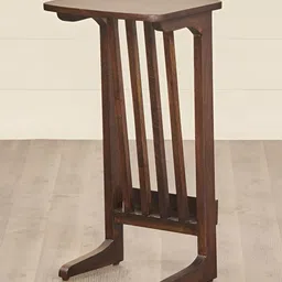 GLOBALLY INDIAN Brown Wooden Rectangle BedsideTable-image-19