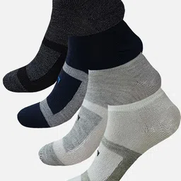 StyFun Men Pack Of 4 Patterned Moisture-Wicking Ankle Length Running Socks-65