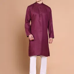 SHOWOFF Men Regular Kurta with Trousers-image-73