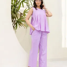 GULABOSITABO Women Pure Cotton Pleated Sleeveless Top-picture-22