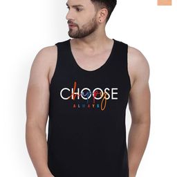 SLOWLORIS Pack Of 2 Printed Combed Cotton Gym Vests VSL26 CMB(CHS BLACK)(ADV RUST)-picture-10