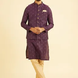 Manyavar Embroidered Nehru Jacket-40