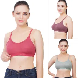 Pack of 3 Women Sports Non Padded Bra-image-18