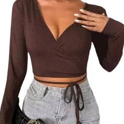 Western Darji Cotton Wrap Crop Top-picture-2